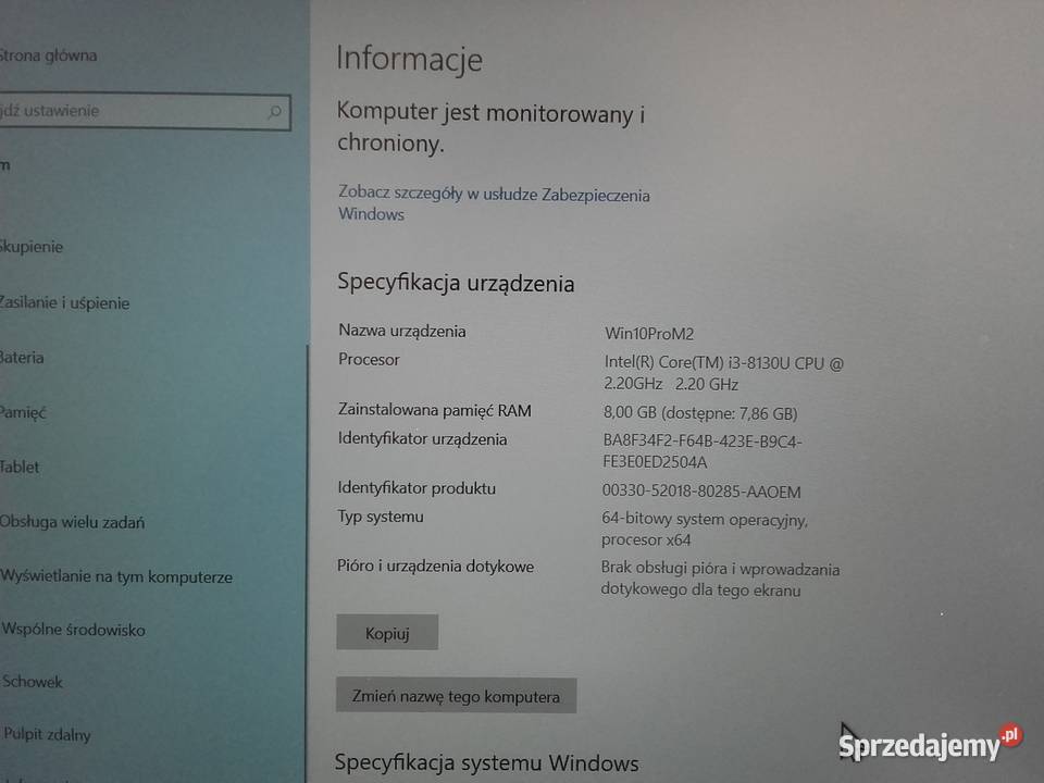 Laptop Fujitsu Lifebook E449 Core i3 8130U 8GB kujawsko-pomorskie Bydgoszcz