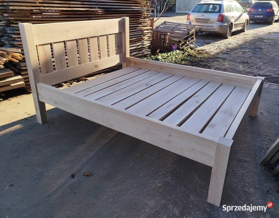 Łóżko z litego drewna dębowego Postolice