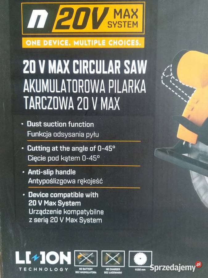 NAJTANIEJ Akumulatorowa Pilarka Tarczowa 20 Zabrze