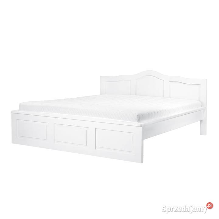 Białe łózko drewniane w stylu wiejskim ACC 04 małopolskie Maków Podhalański