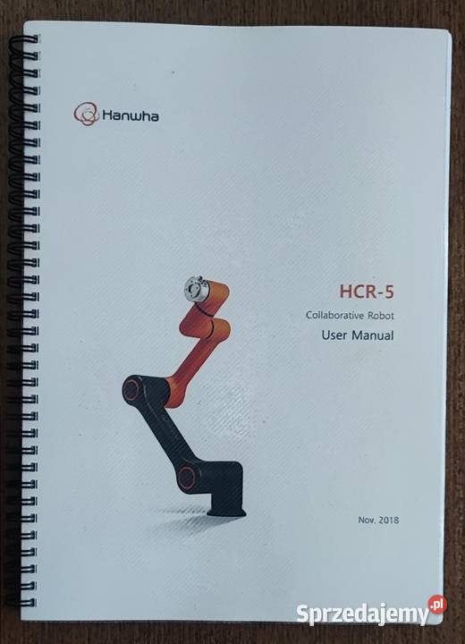 RobotCobot przemysłowy HANWHA Robotics HCR5 Produkcja Sucha Beskidzka