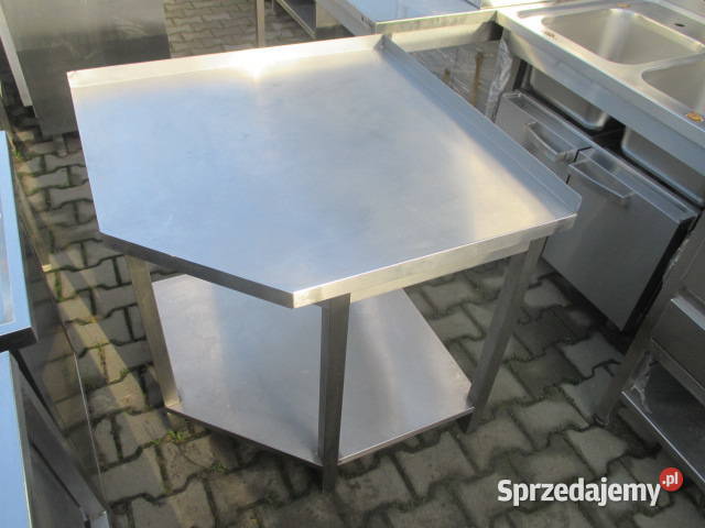 Solidny Stół Gastronomiczny Narożnikowy Z Półką Ostrów Wielkopolski