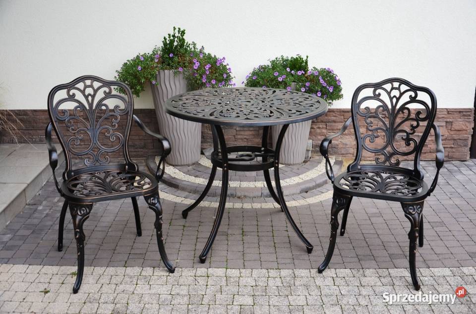 Meble ogrodowe aluminiowe 2 osobowy komplet Lisia Góra