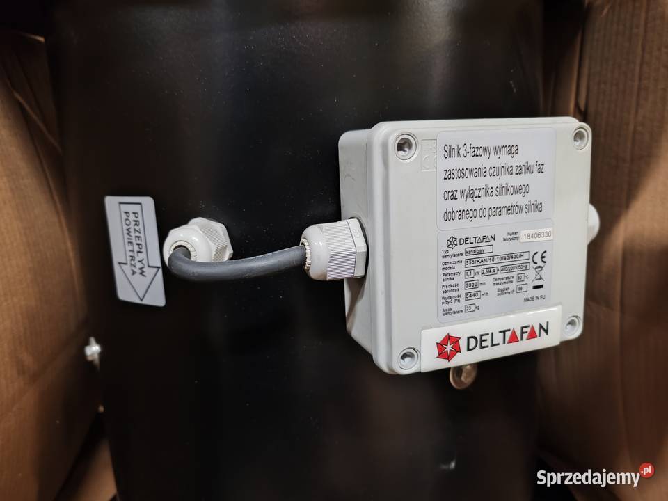 WENTYLATOR KANAŁOWY 355KAN101040400H Deltafan Żyraków sprzedam