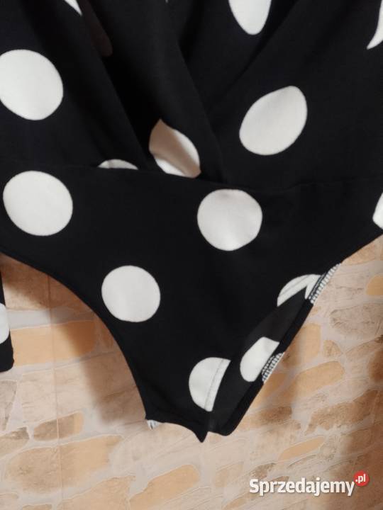 38M ZARA Body bluzksy w groszki z Madrytu bluzka z dekoltem Kraków