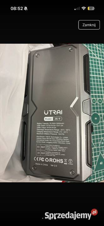Jump starter booster Utrai 1500a Pozostałe