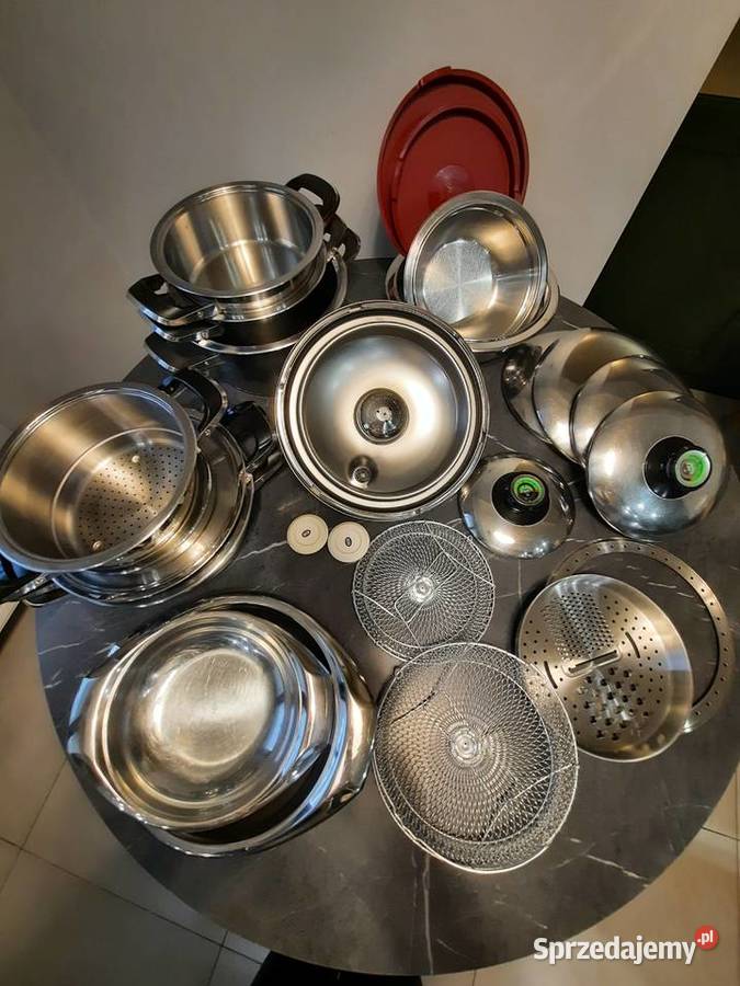 Komplet garnków AMC ze stali nierdzewnej sprzedam