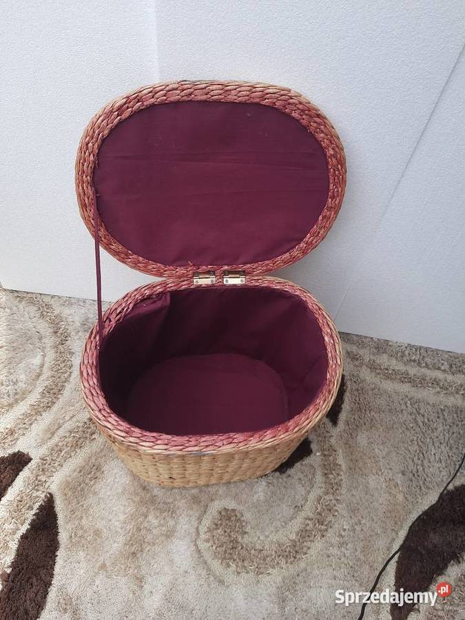 Kosz boho kosz na pranie na zabawki z trawy Dom i Ogród Trzebinia