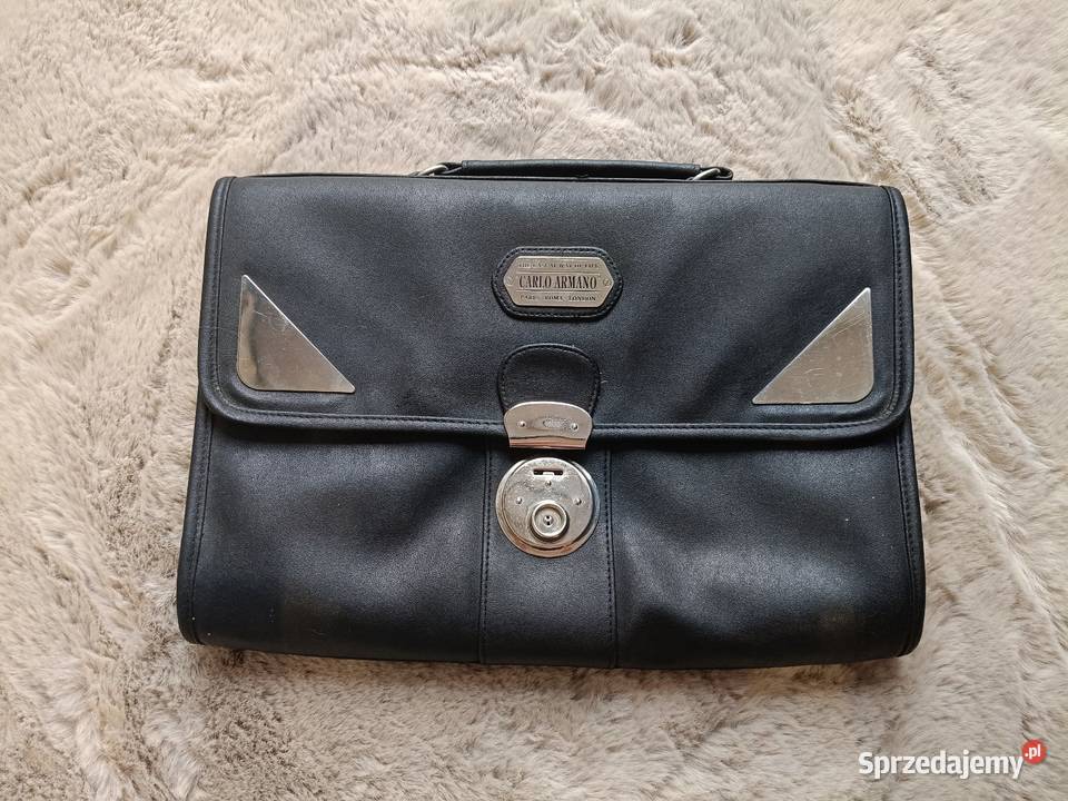 Skórzana Vitange teczką Carlo Armano śląskie