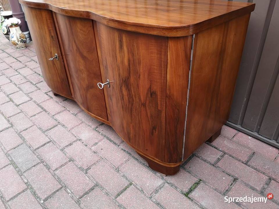 Komoda ARTDECO RTV Orzech Niska Stara Renowacji wielkopolskie Swarzędz