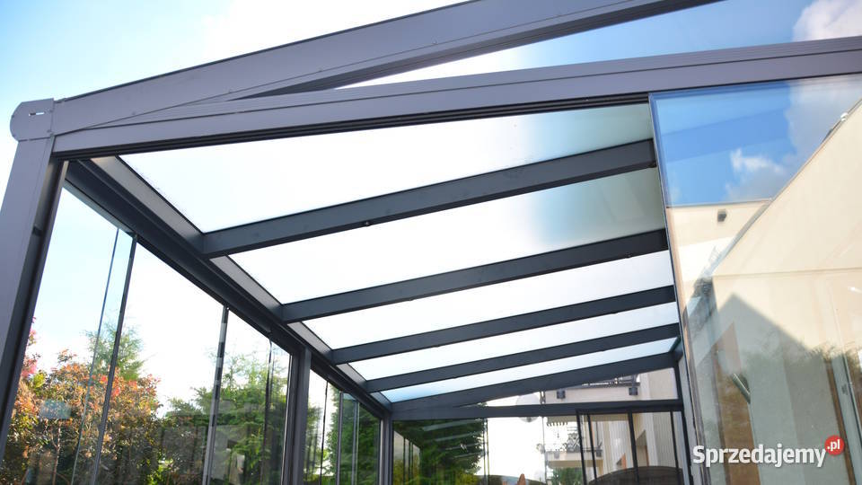 Ogróz zimowy zadaszenie tarasu ze szkła Toruń