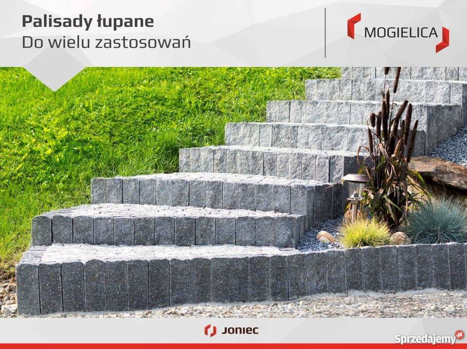 Palisada betonowa łupana Joniec STONE Mogielica podkarpackie Gorzyce