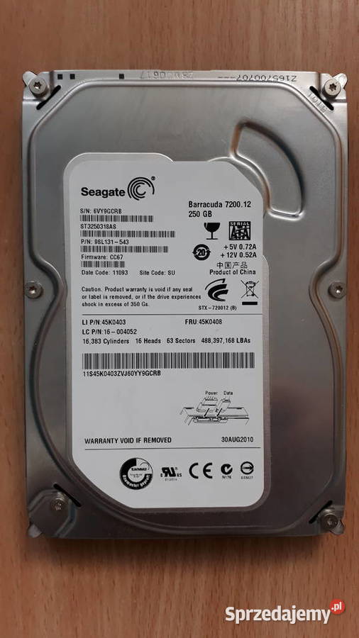 Dysk Barracuda 720012 250GB Dyski Sokółka