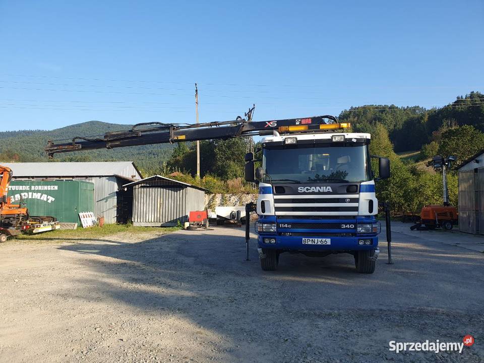 Scania P114C 340 4x4 HDS HIAB 122 Wywrotka Mszana Dolna sprzedam