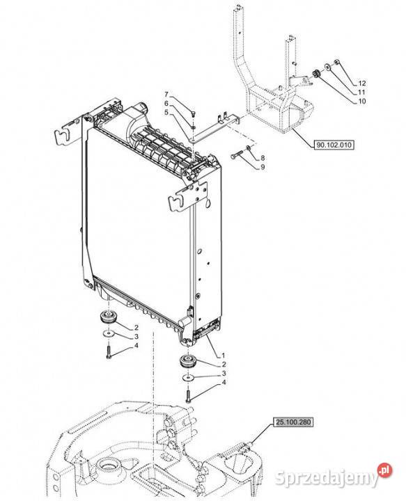 Holland T6070 Chłodnica 48060105 Jastrzębniki sprzedam