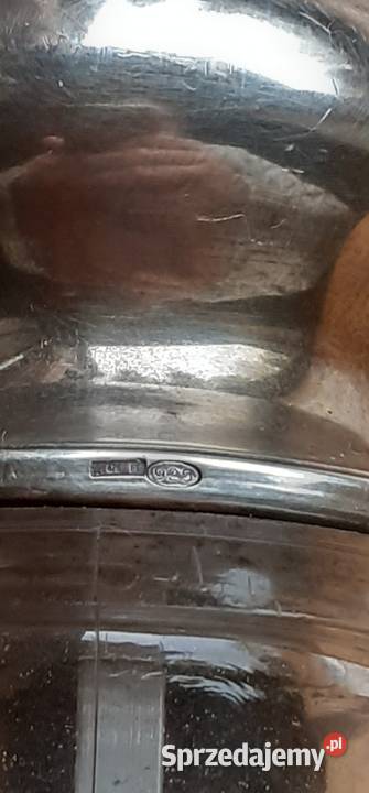 Stary srebrny młynek angielski do pieprzu Prusim