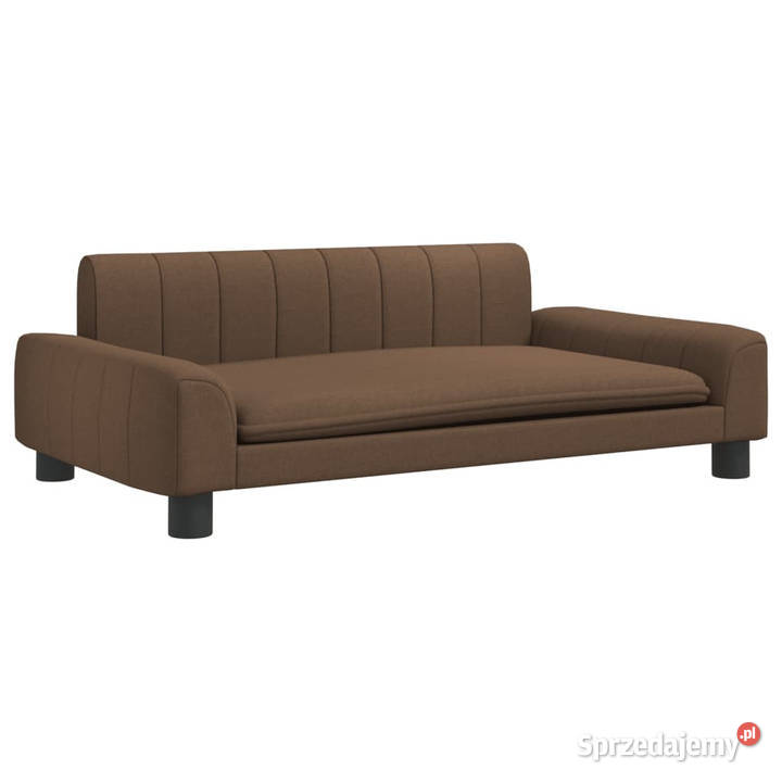 Sofa dzieci brązowa 90x53x30 obita tkaniną Meble mazowieckie Warszawa