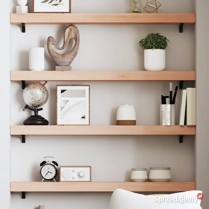 Półka 80x10x6 surowe lite drewno dębowe WM363538 Warszawa