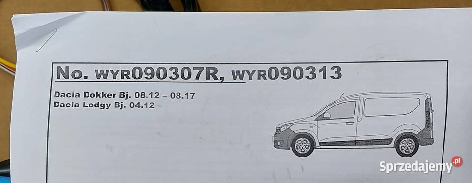 ZESTAW ELEKTRYCZNY HAKA TRIALTEC DACIA DOKKER osobowe dolnośląskie Mielęcin sprzedam