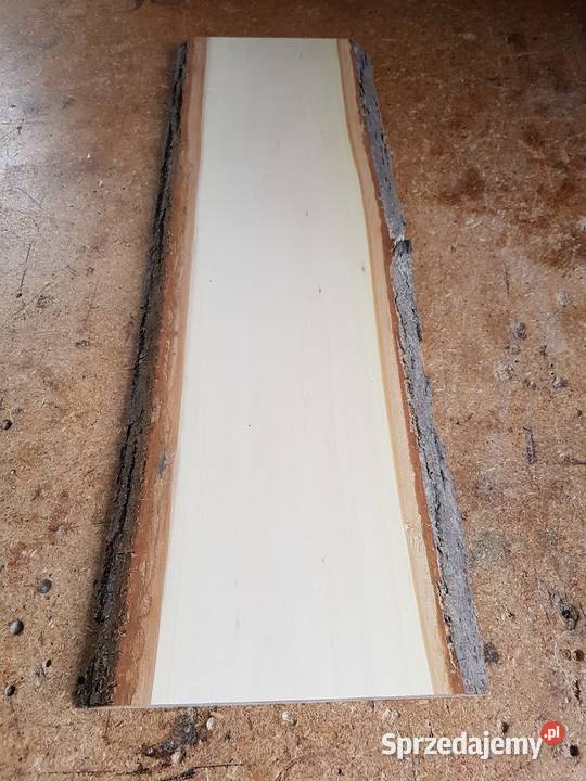Deska lipowa z korą 60x125x25 rzeźba ikony Łódź