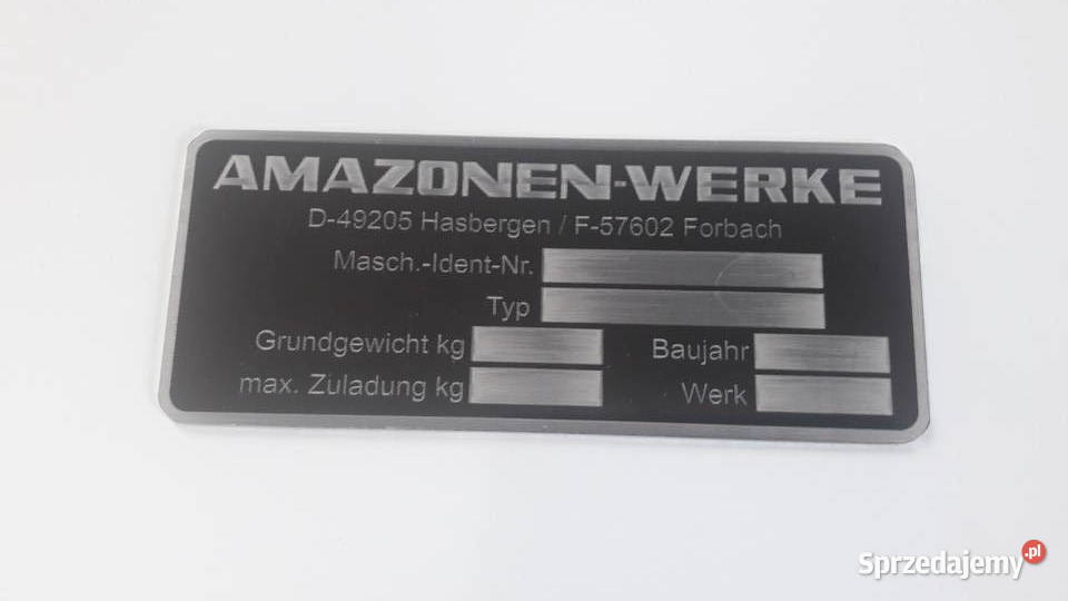 Tabliczka znamionowa Amazone Wola Wiewiecka