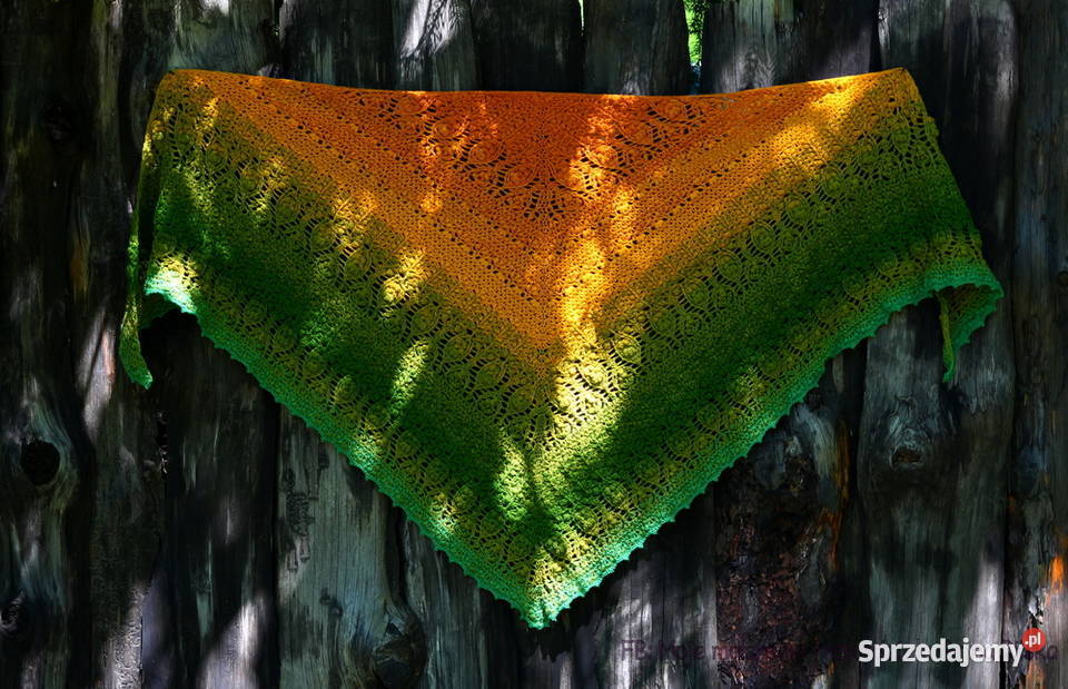 Chusta ombre w kolorze miodowozielonym Skarżysko-Kamienna