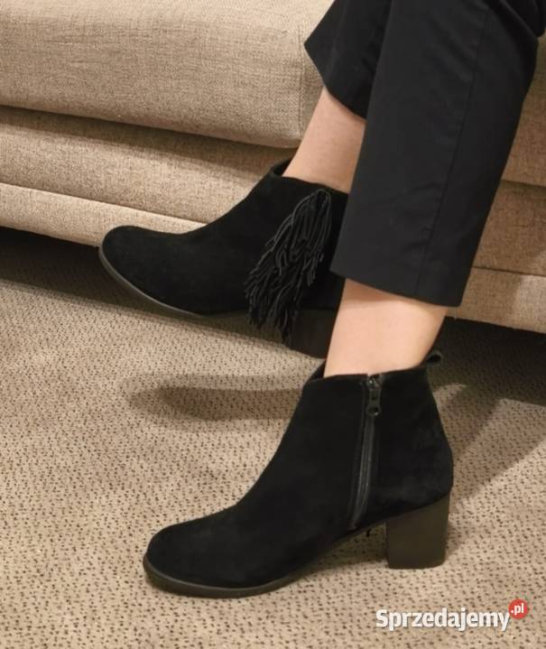 Botki z naturalnego zamszu Nadarzyn