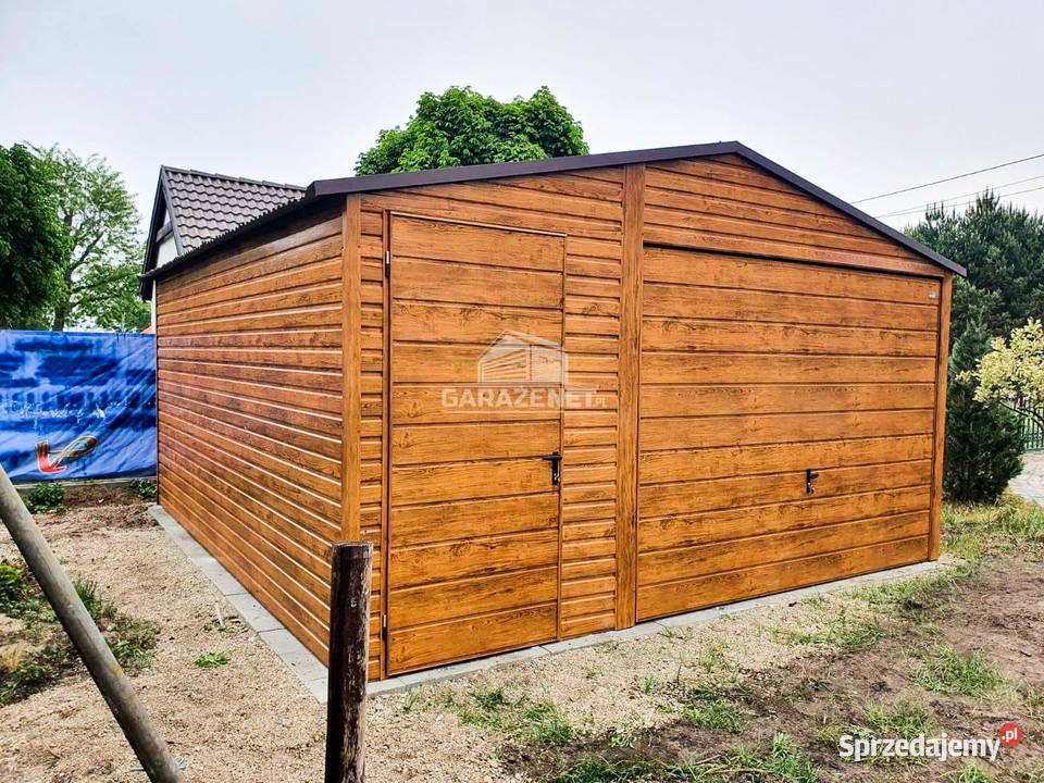 GARAŻ BLASZANY 45M X 5M DWUSPAD BRAMA UCHYLNA Łapanów