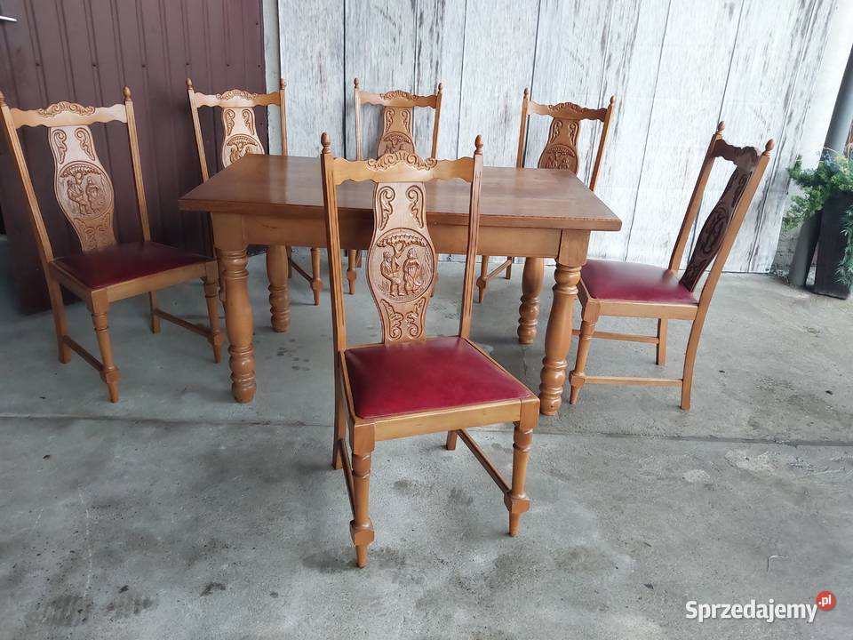 zestaw stylowy stół z krzesłami Byczyna