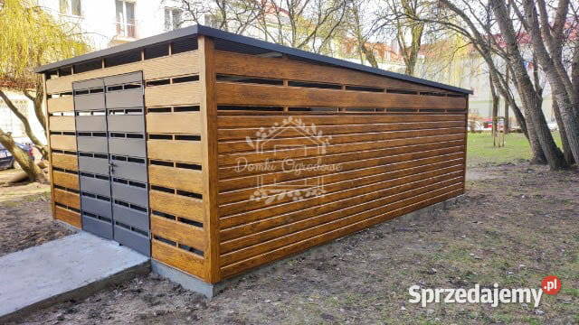 Wiata śmietnikowa Premium Schowek 4x6m brama Rzeszotary