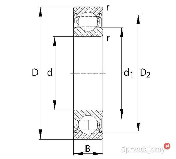 Łożysko kulkowe zwykłe 25x52x15 mm SKF Kamionna