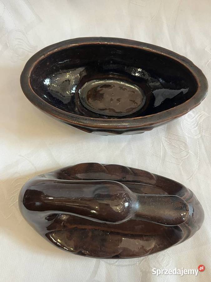 Kolekcjonerska ceramiczna kaczka w kolorze małopolskie