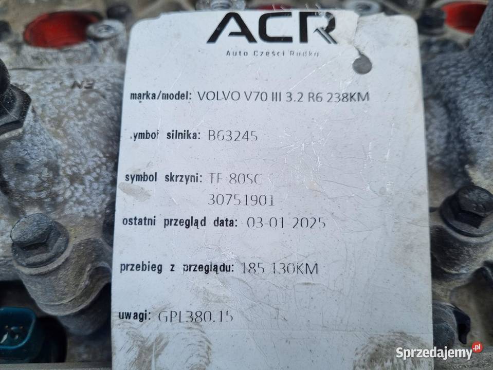 SILNIK Volvo XC70 II 32 BENZYNA 238 lubelskie Rudka