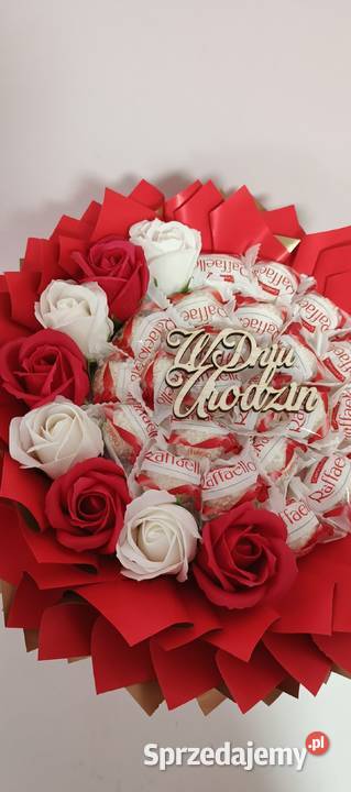 Bukiet jadalny z Raffaello bukiet ze słodyczy Warszawa