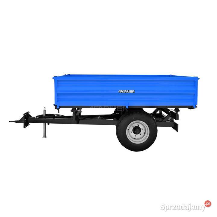 Przyczepa rolnicza jednoosiowa 2T z kiprem i Tajęcina