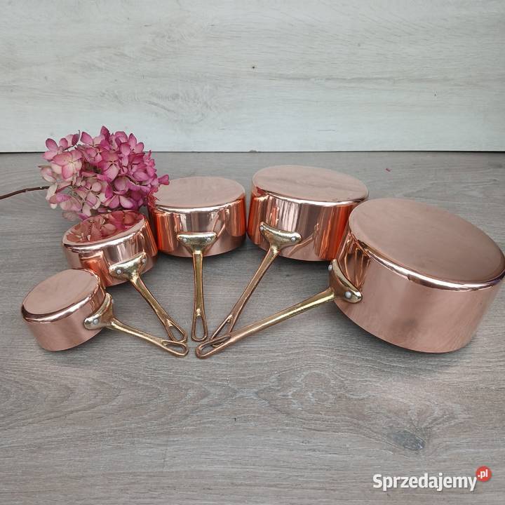 Miedziane rondle miedziany garnek rondel komplet Warszawa