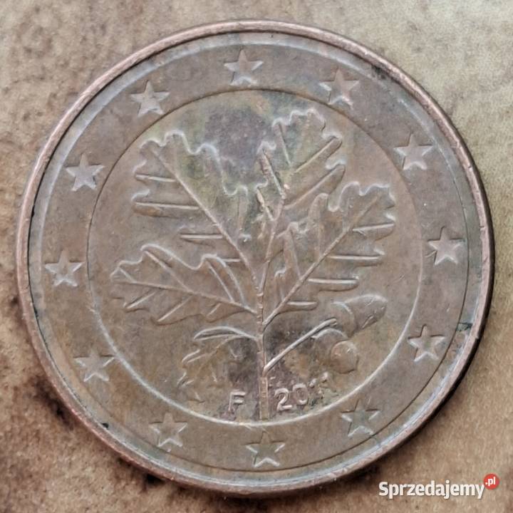 5 eurocent Niemcy 2011F Rzadki destrukt Antyki, Sztuka, Kolekcje Lubawa