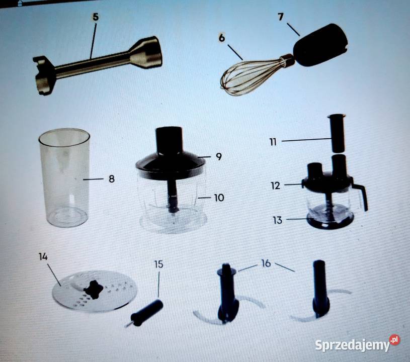 Hoffen Blender ręczny z malakserem pełny zestaw sprzedam