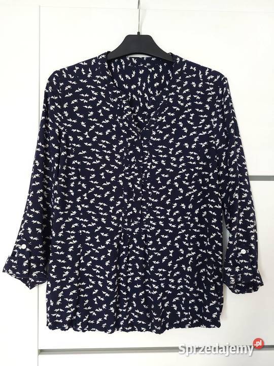 Bluzka koszula granatowa M 38 Reserved wiskozowa 3/4 mazowieckie Warszawa sprzedam