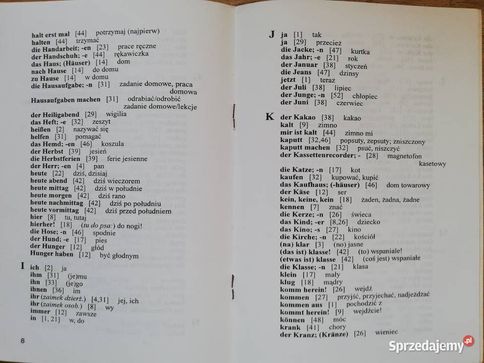 Dein Deutsch F Grucza Słowniczek niemieckopolski ISBN 8386091126 Kraków