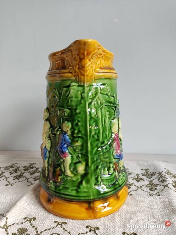 Dzbanek kufel ceramiczny Antique Boch Freres Głuchołazy