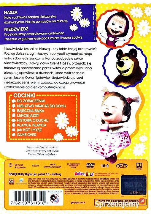 MASZA I NIEDŹWIEDŹ BAJECZNA BAJKA CZĘŚĆ 7 Kalisz sprzedam