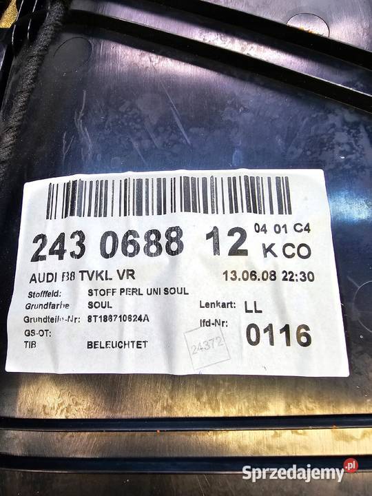 BOCZEK DRZWI PRAWY PRZÓD AUDI A5 8T COUPE sprzedam