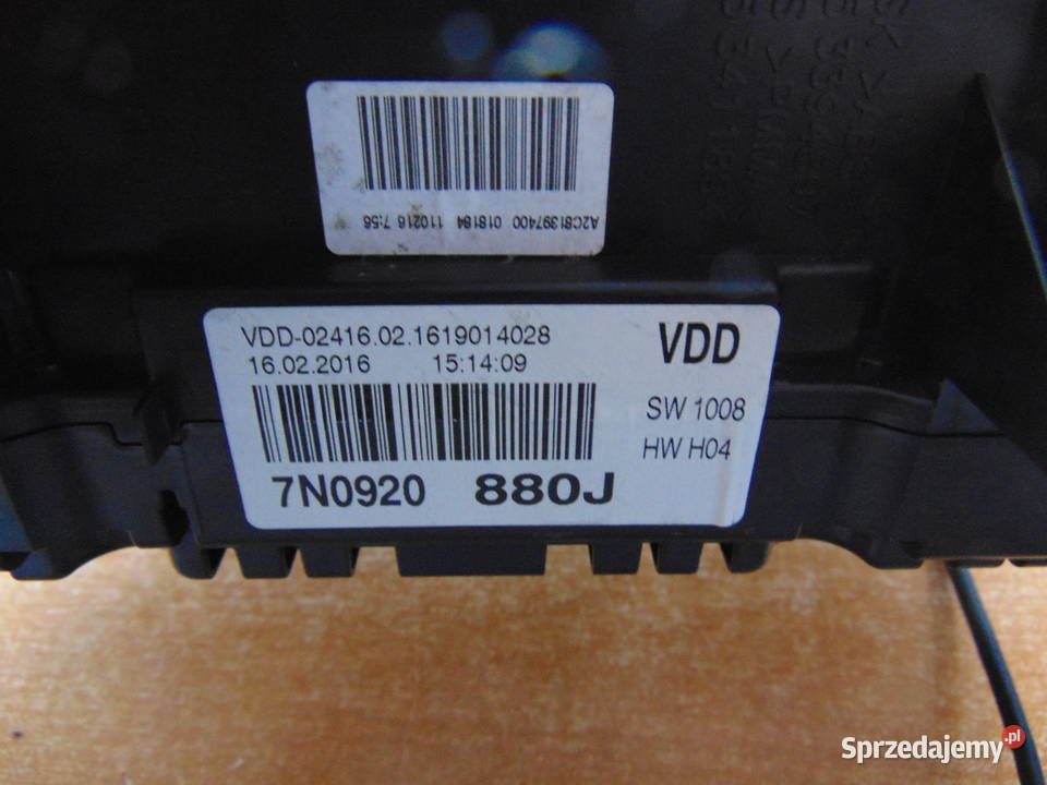 vw sharan 7N seat alhambra licznik kolor menu 3D osobowe