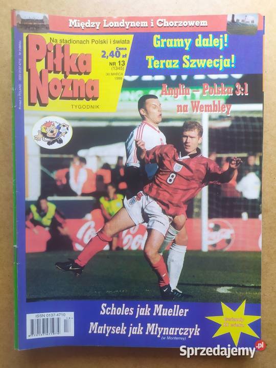 Tygodnik Piłka Nożna rocznik 1999 kompletny Łódź sprzedam