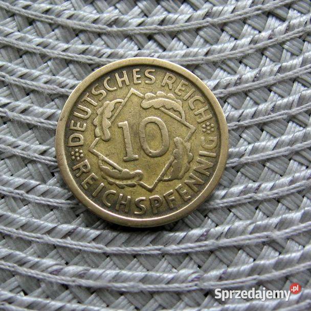 Niemcy Weimar 10 Reichspfennig 1925r A i D Kalisz