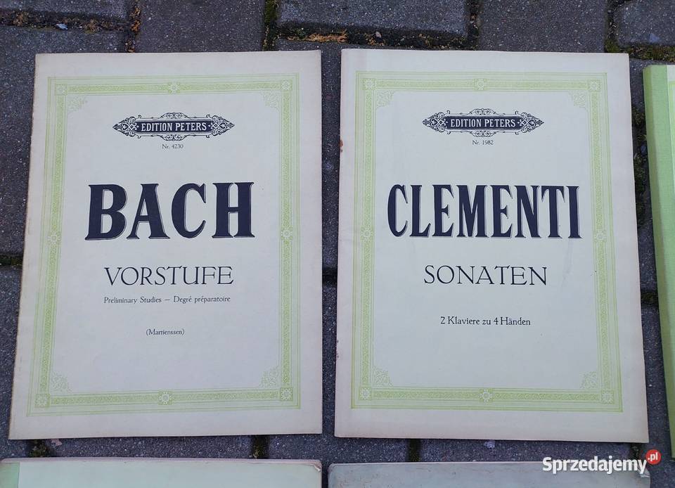 Nuty na fortepian zestaw starych zeszytów 7 Bach Tczew