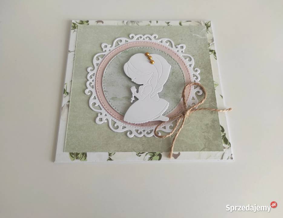 Kartka ręcznie robiona Komunia Święta łódzkie Łódź sprzedam