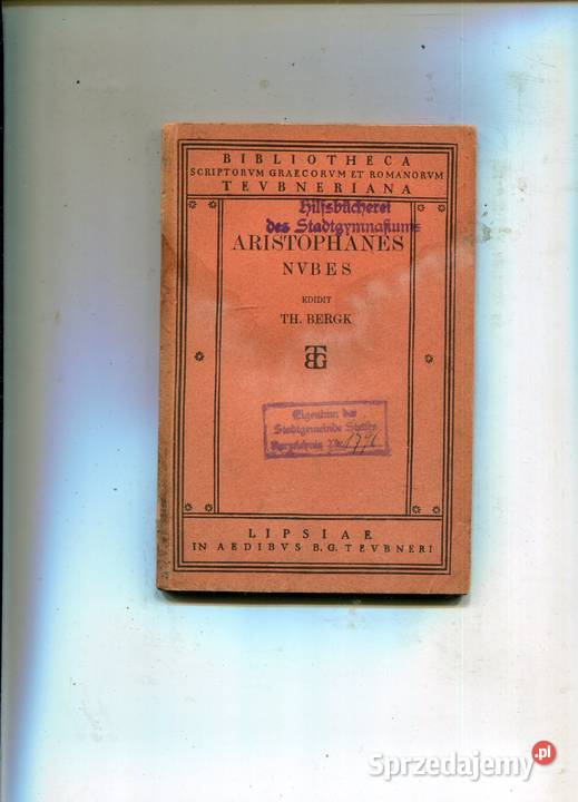 Aristophanis Nubes Theodorus Bergk zachodniopomorskie Szczecin