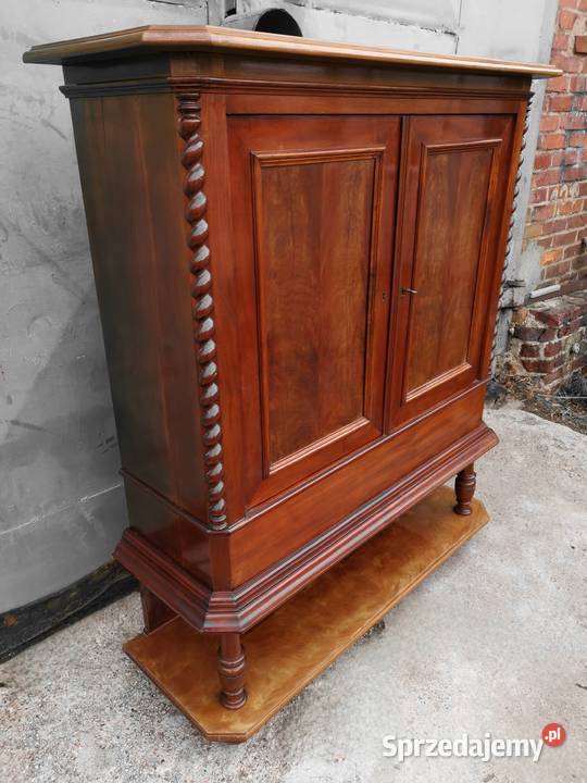 Piękna duża komoda biedermeier XIXw KOMPLET Wałbrzych